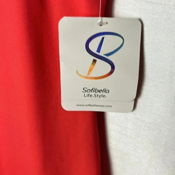 NWT SOFIBELLA chain tank top . Red white and blue  . Not padded . Color block - Picture 5 of 9